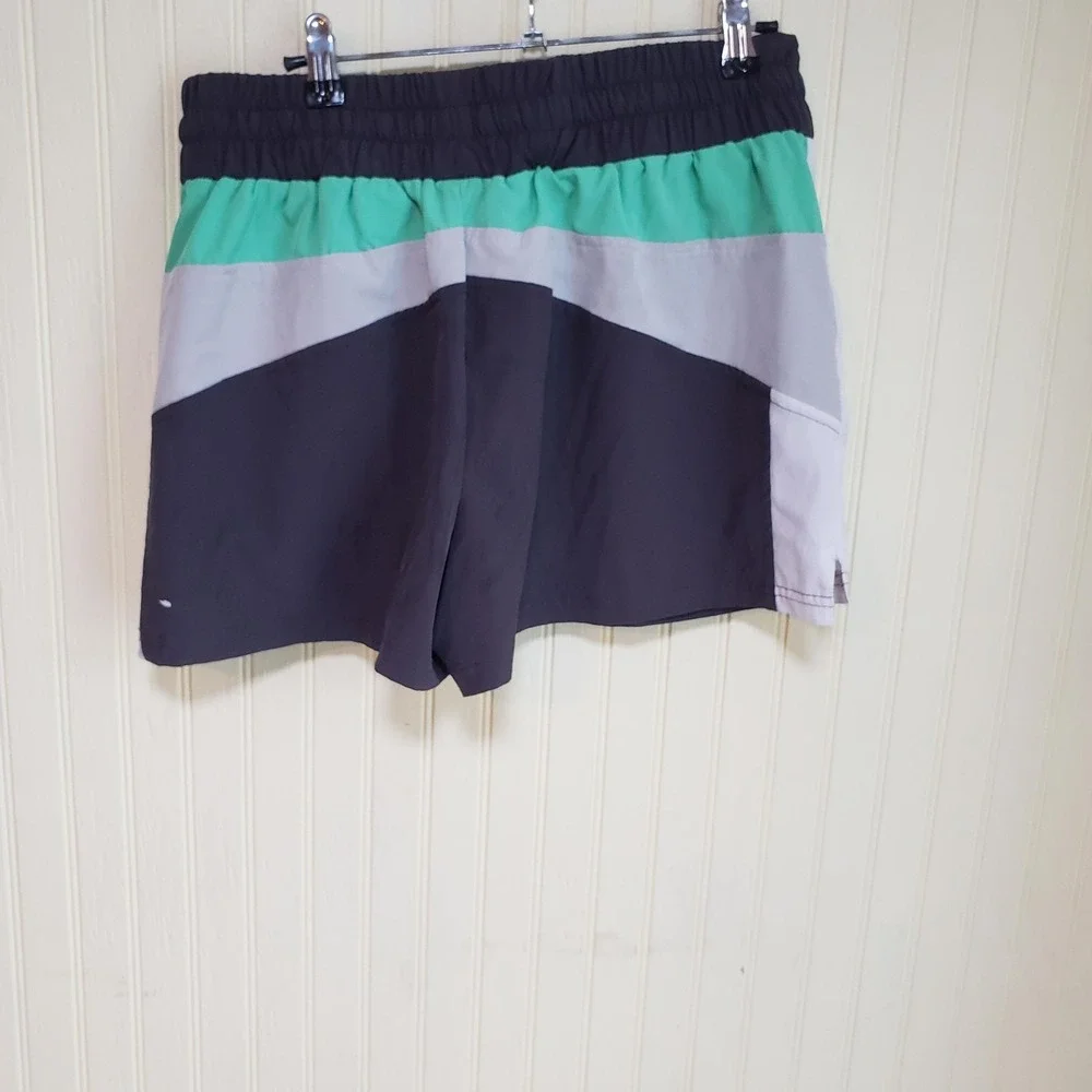 Fila‎ Swim Trunks Mens Medium Gray Colorblock Elastic Waist Quick Dry Shorts